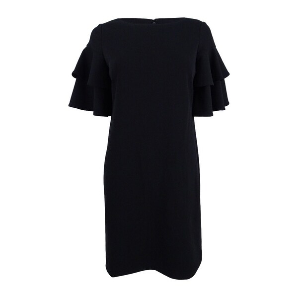 calvin klein ruffle sleeve dress