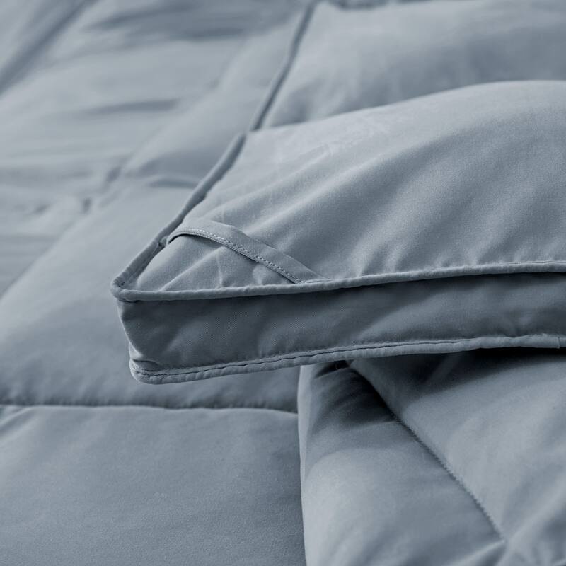 All season & Lightweight White Goose Down Duvet Comforter-Dark Gray