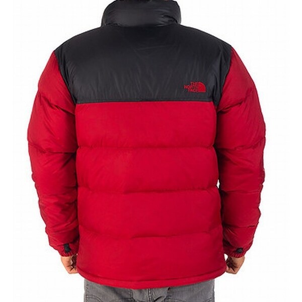 north face red puffer jacket mens