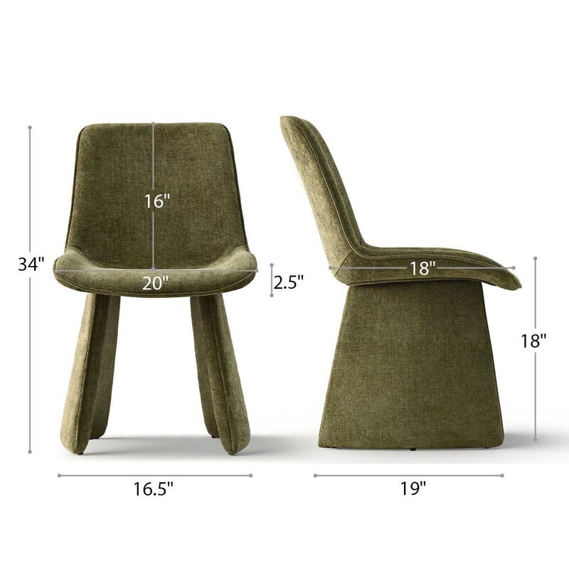 Modern Upholstered Dining Chairs(Set of 2)