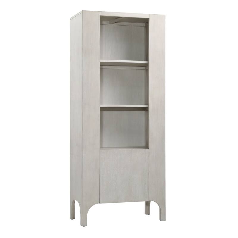 Mark Rubber Wood Bookcase, Light Grey