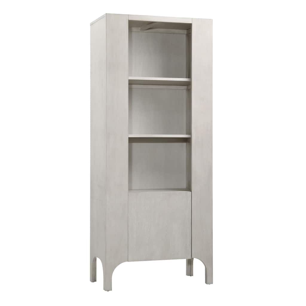 Mark Rubber Wood Bookcase, Light Grey