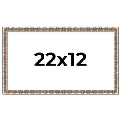 22x12 Frame Silver Versailles Ornate Solid Wood Picture Frame | 1 Inch