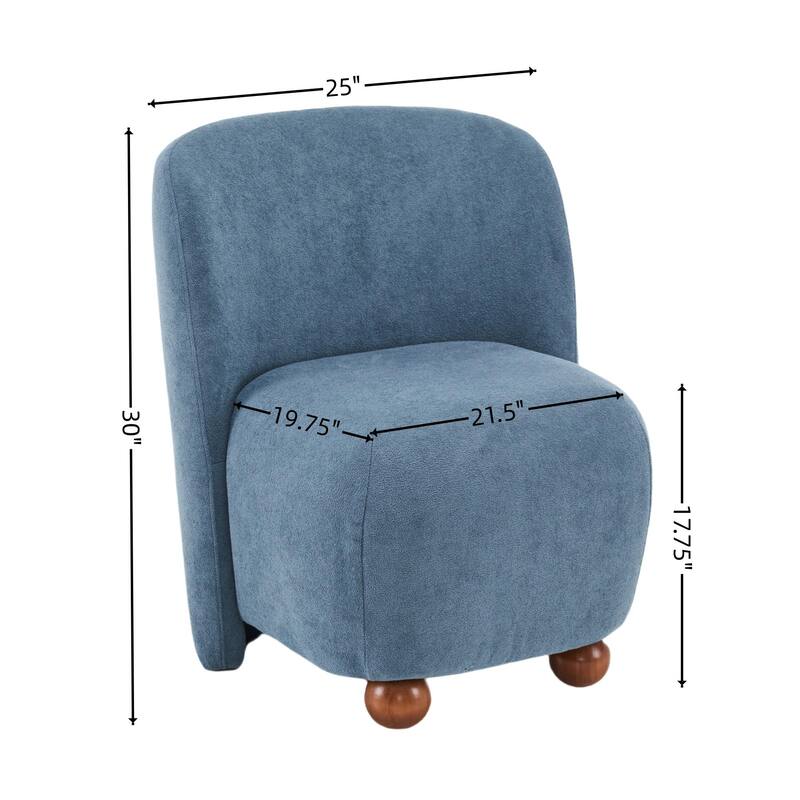 Christopher Knight Home - Eliana Modern Teddy Fabric Accent Chair with Curved Backrest and Legs