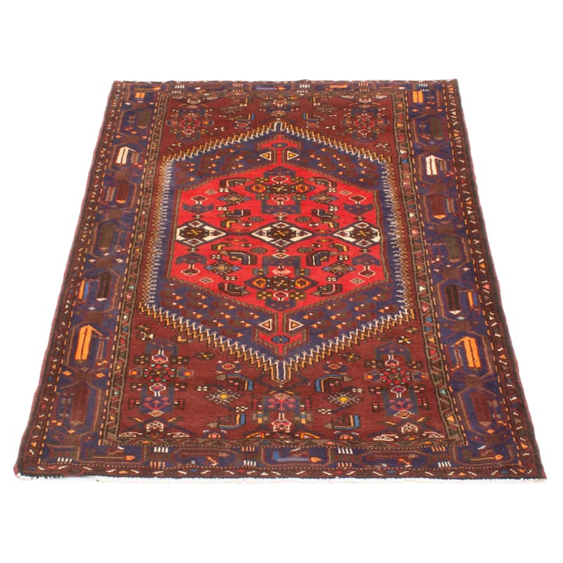 ECARPETGALLERY Hand-knotted Andelz Red Wool Rug - 4'5 x 6'9