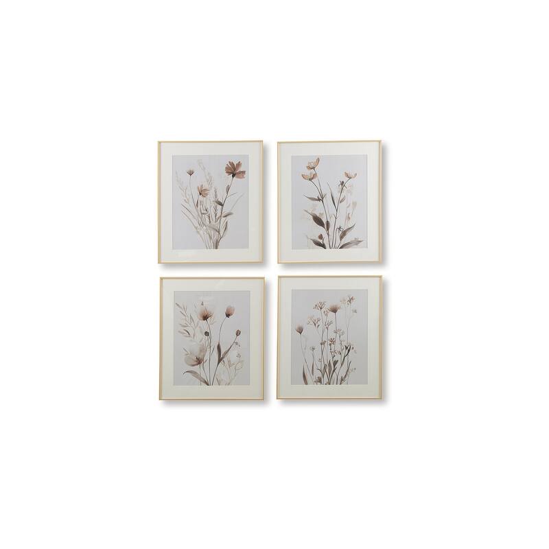 Signature Design by Ashley Chettings Beige/Gray Wall Art (Set of 4)