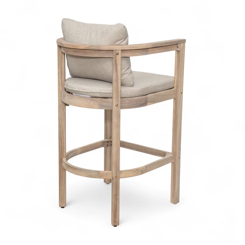 Christopher Knight Home - Lyona Acacia Wood Outdoor Bar Stool (Set of 2)