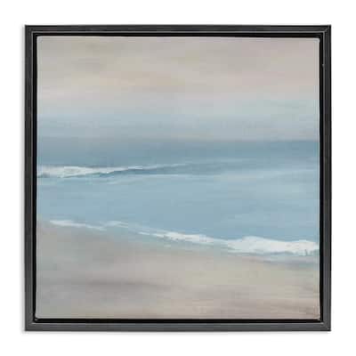 Stupell Coalescing Ocean & Shore Framed Floater Canvas Wall Art Design By Carol Robinson