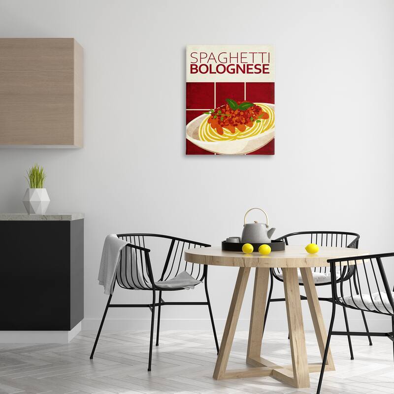 Stupell Spaghetti Classic Kitchen Canvas Wall Art Design By Kim Allen
