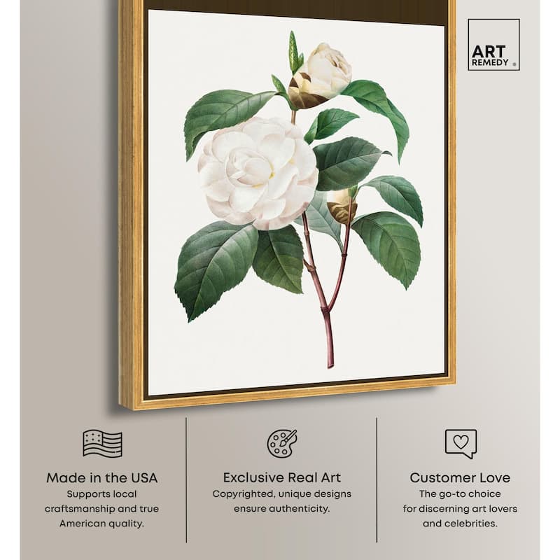 White Camellia Canvas by Art Remedy
