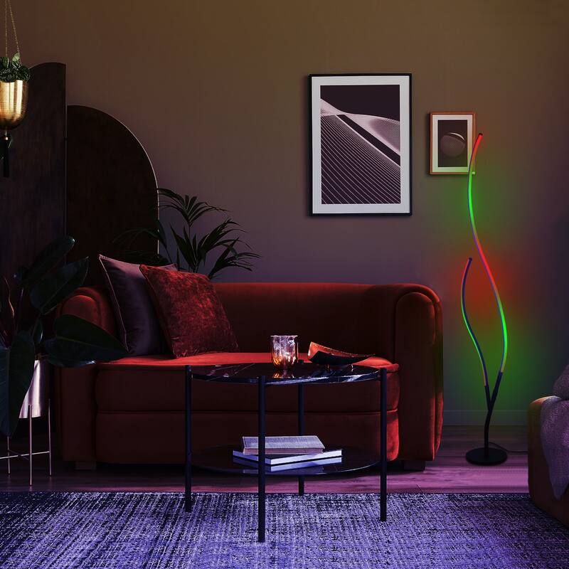 LED RGB Ripple Floor Lamp - 56x12in