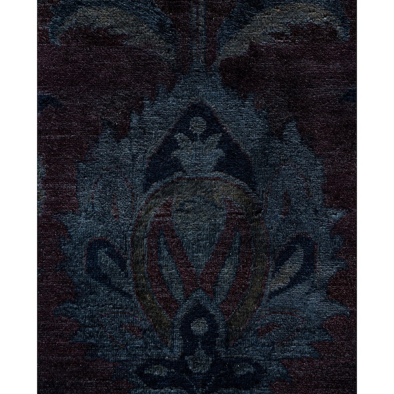 Overdyed One-of-a-Kind Hand-Knotted Area Rug - Black - 7' 10" x 10' 4"