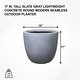 preview thumbnail 58 of 59, Kante 18 Inch Dia Round Concrete Planter, Indoor Outdoor Large Plant Pot