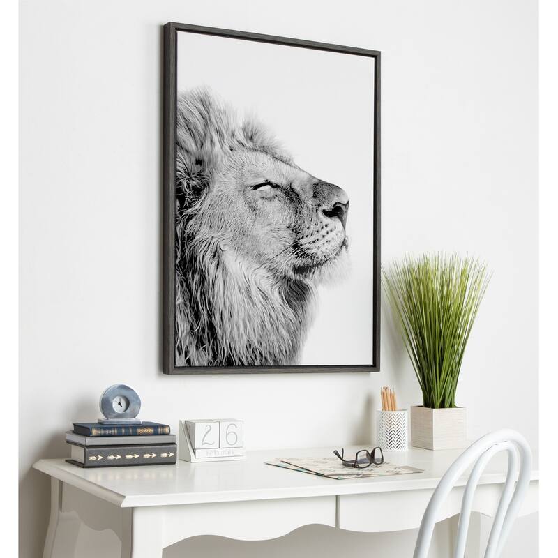 Kate and Laurel Sylvie Self Actualizing Lion Canvas by Amy Peterson
