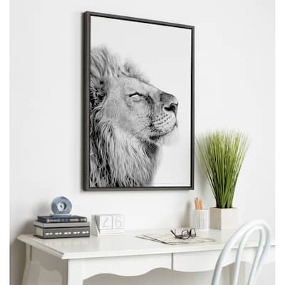 Kate and Laurel Sylvie Self Actualizing Lion Canvas by Amy Peterson