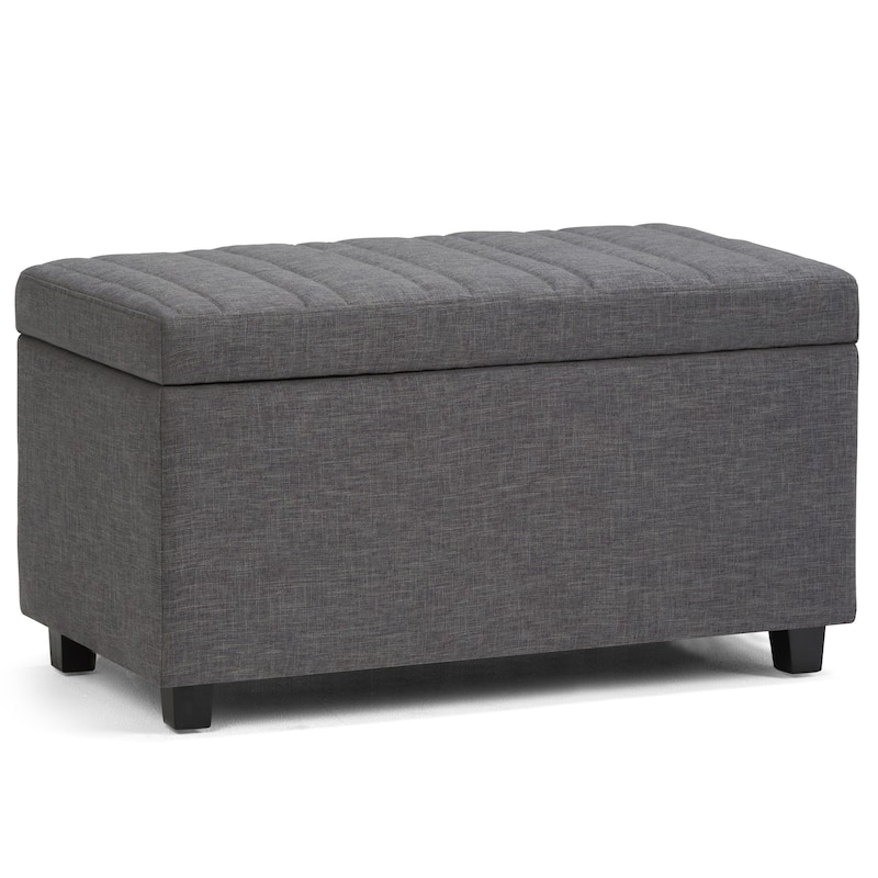 WYNDENHALL Callum 34 inch Wide Contemporary Rectangle Storage Ottoman