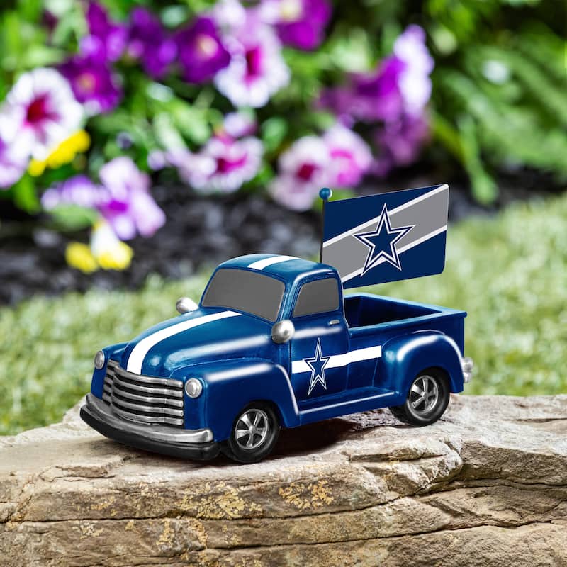 NFL Rally Truck Garden Statue with Team Flag - Dallas Cowboys