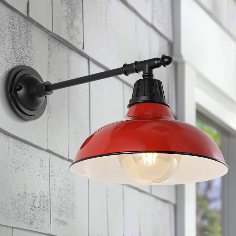 12.25" Indoor/Outdoor LED Arm Sconce, By JONATHAN Y - 12.25