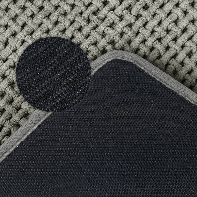 Chenille Bathroom Rugs, Non Slip Bath Mat Carpet for Bathroom Floor, Shower