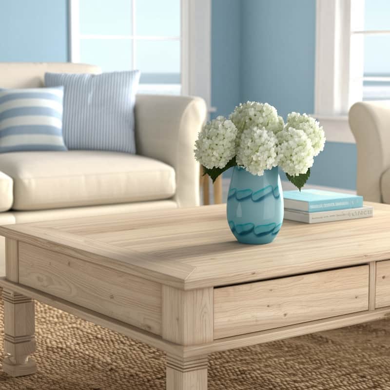 Glass Vases Coastal Style with Sculpted Detailing and Swirl Design