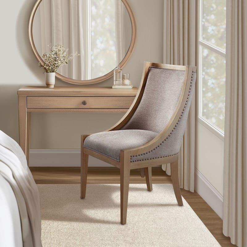 Martha Stewart Elmcrest Upholstered Dining Chair with Nailhead Trim