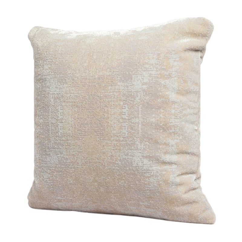 Abstract Acrylic Blend Throw Pillow - 20" - Beige and Gray