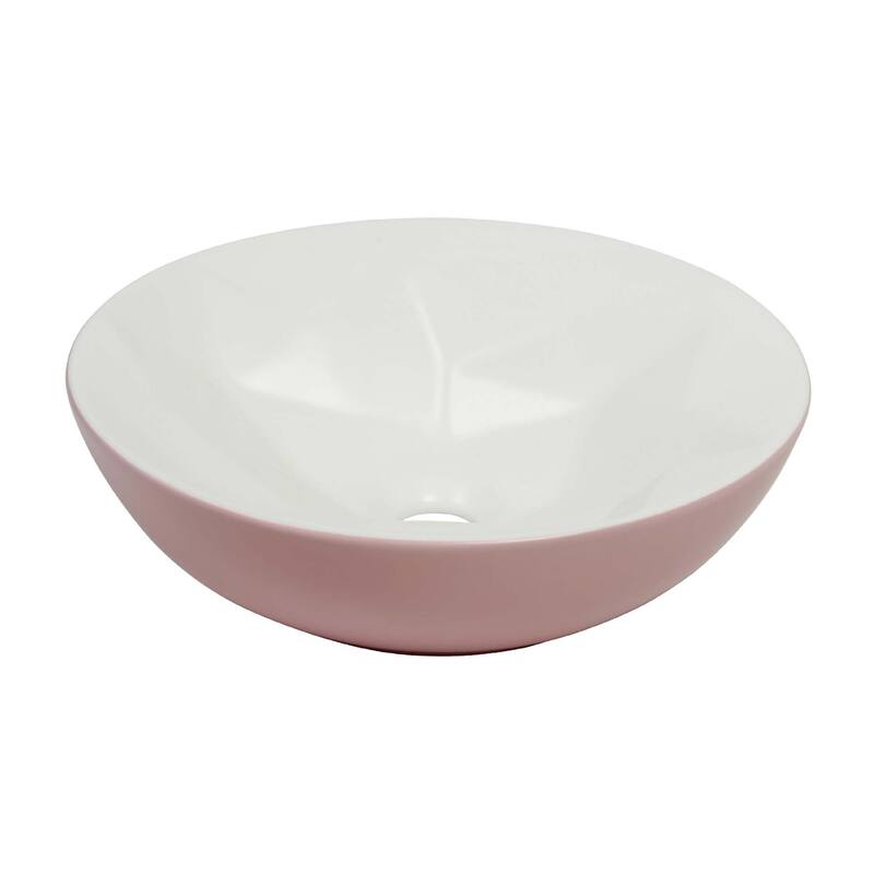 Fine Fixtures 16 inch Round Ceramic Vessel Bathroom Sink
