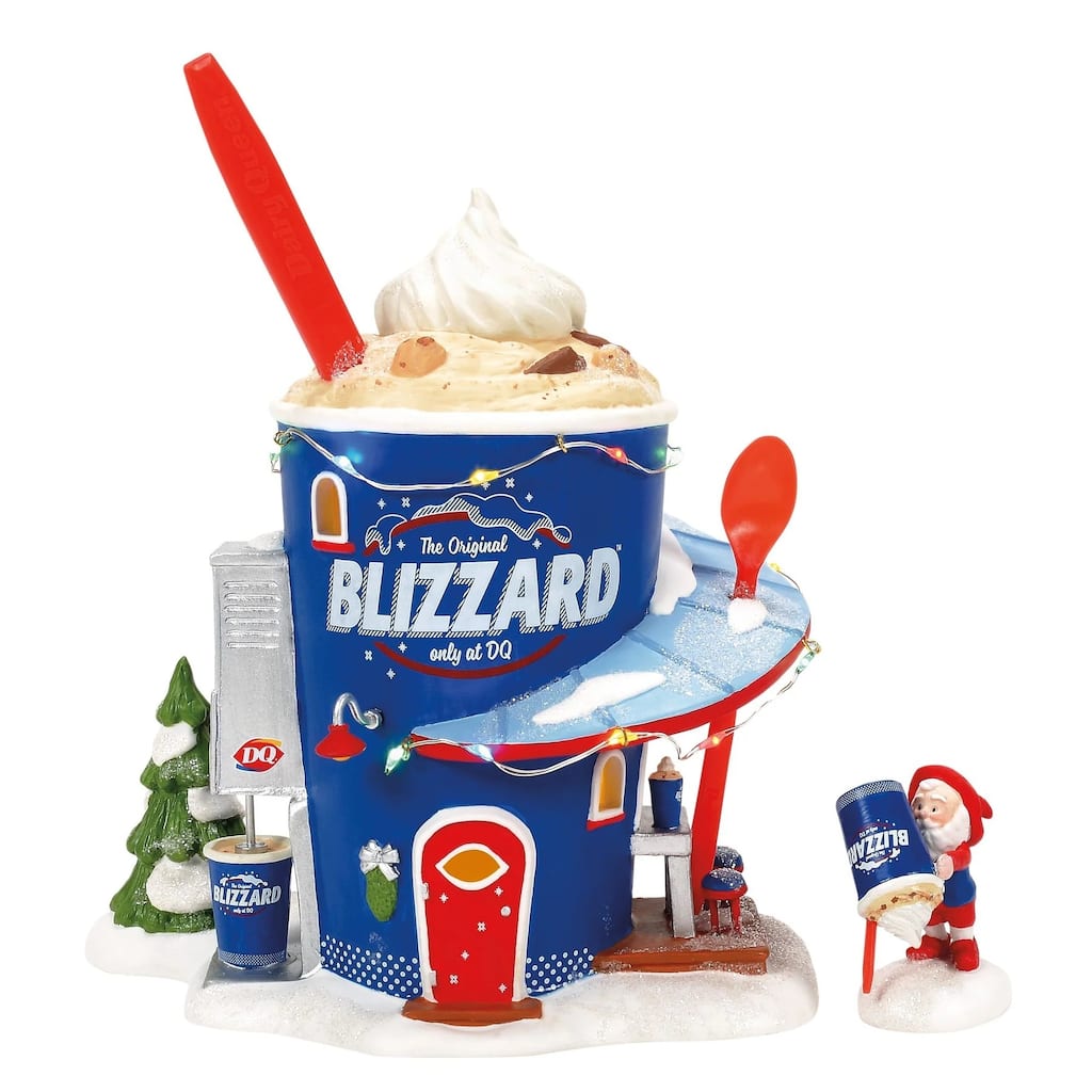 Department 56 North Pole Series Forecasting A Blizzard Lighted Building - 2pc - 6014532