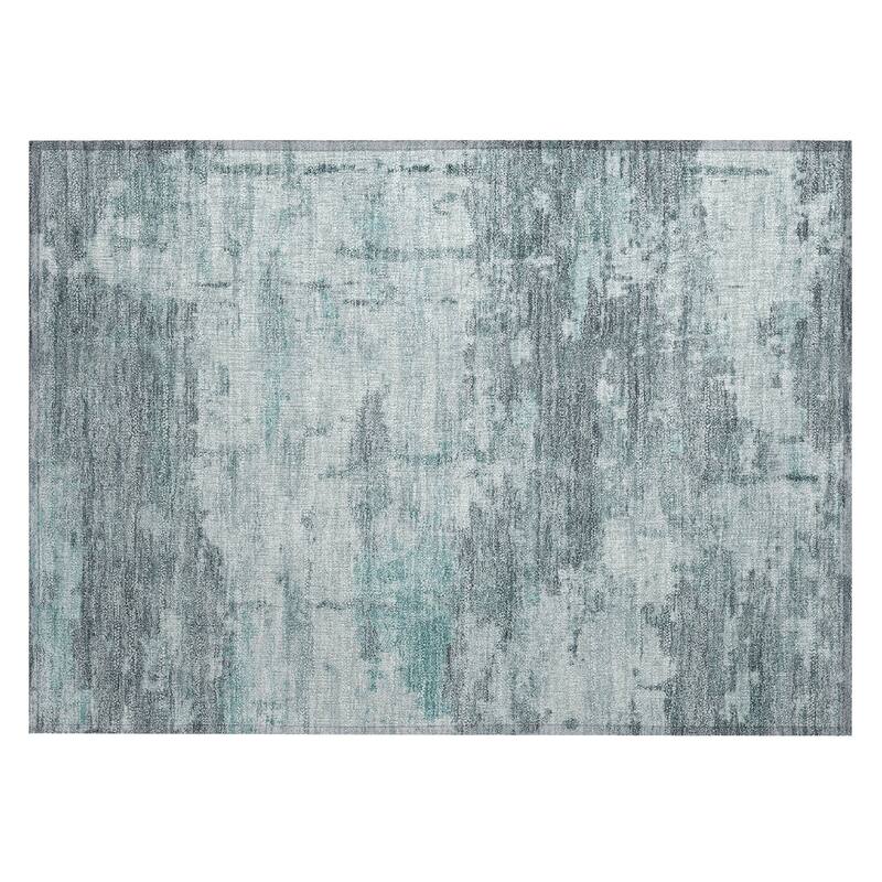 Machine Washable Indoor/ Outdoor Crouppen Modern Chantille Rug
