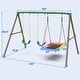 preview thumbnail 21 of 25, Hapfan 7.3ft Tall 600lb Heavy Duty Swing Set with 1 Platform Swing, 2 Belt Swings,A Frame Metal Swing Set