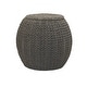 preview thumbnail 41 of 74, Household Essentials Handwoven Barrel Wicker Storage Basket Side Table - 17.0"L x 17.0"W x 19.0"H