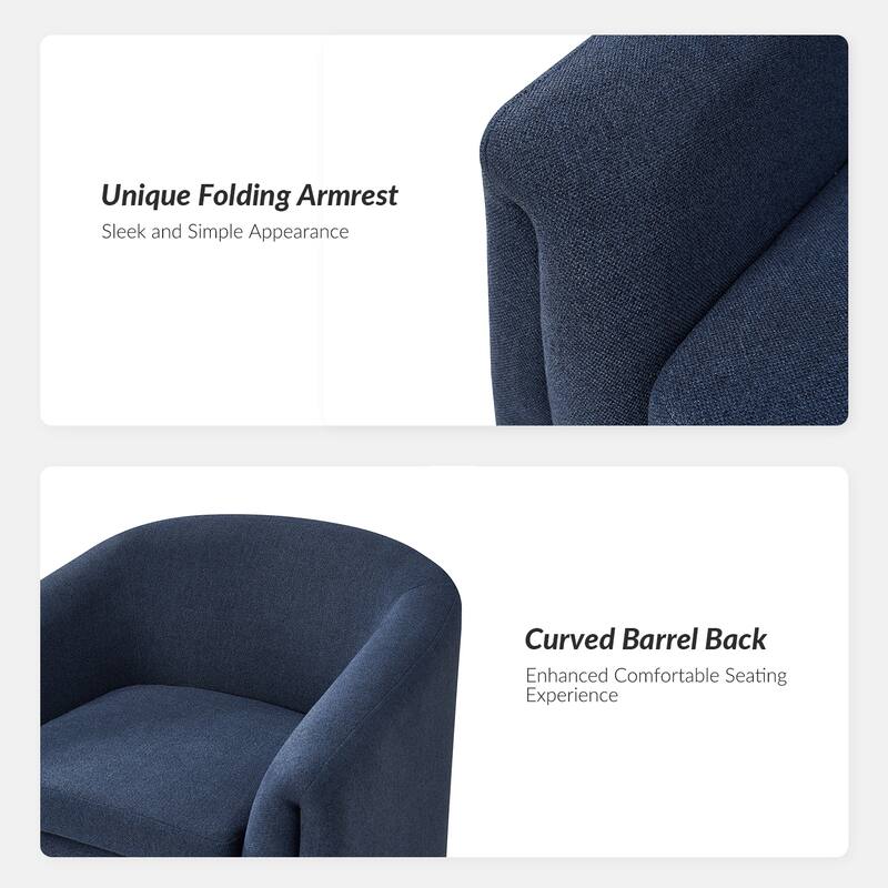Arturo Modern Upholstered Armchair with Storable Removable Leg Ottoman by HULALA HOME