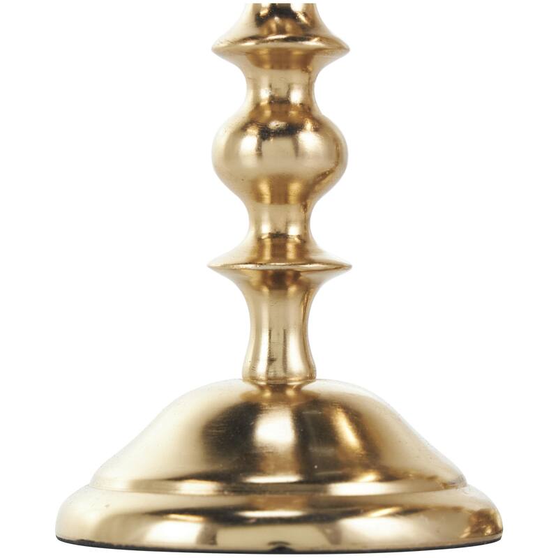 Aluminum Metal Decorative Candle Holder - Set of 2 Gold or Silver - Roche River Decor