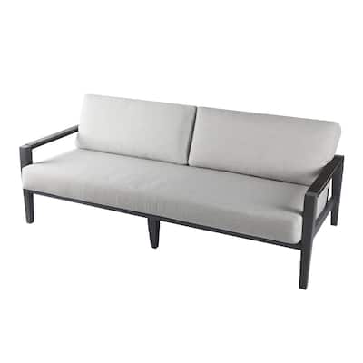 Elementi Laguna Outdoor Aluminum 3-Seat Sofa with Sunbrella® Cushions