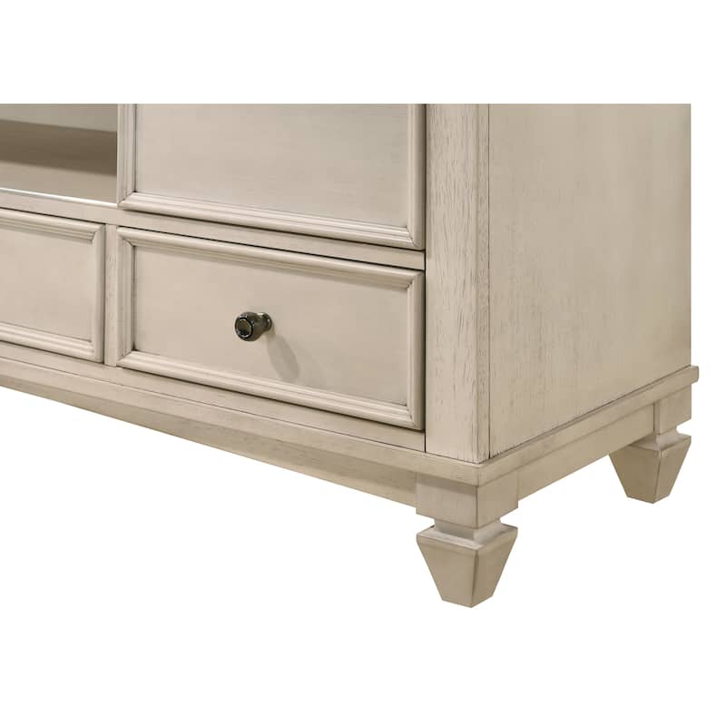 Roseanne Cream Brown Panel Bed