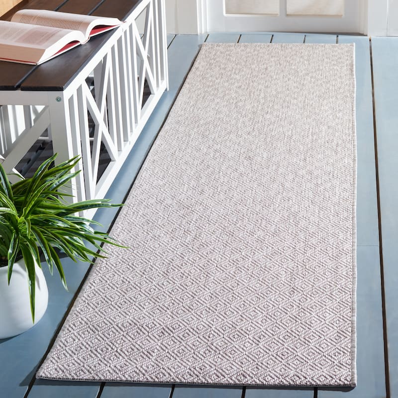 SAFAVIEH Courtyard Lumturie Indoor/Outdoor Waterproof Patio Rug - 2'3" x 10' Runner - Beige/Beige
