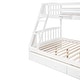 preview thumbnail 18 of 28, Twin Over Full Bunk Bed with Underbed Drawers and Stairs Shelves, Convertible Wooden Bed Frame with Guardrails and Ladder
