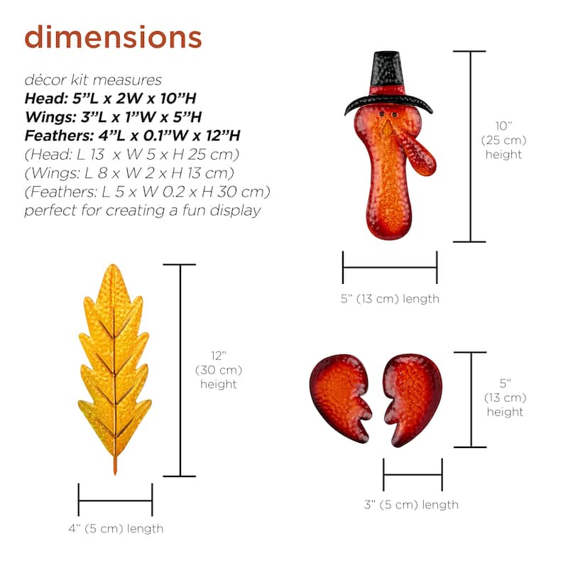 Alpine Corporation Thanksgiving Create-Your-Own Pumpkin Turkey Festive Decorating Activity Kit