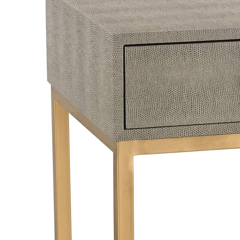 Elk Home Shagreen Gray Fabric 16 Inch Wide Accent Table