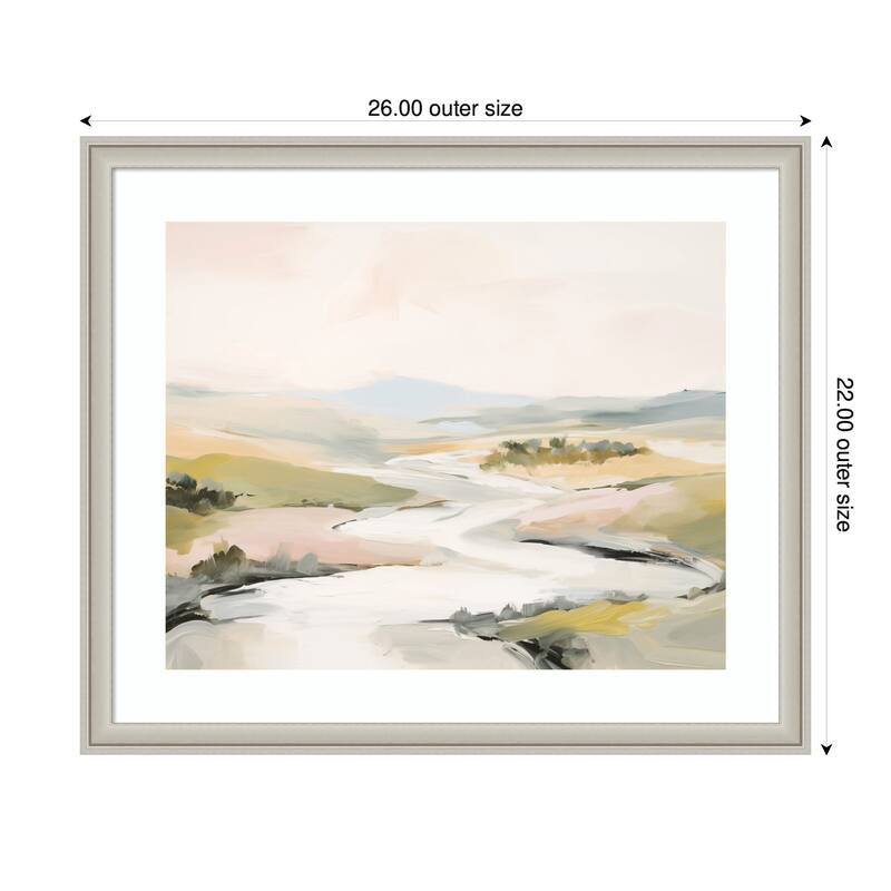 Kate and Laurel Tranquil Landscape No. 2 by Amy Lighthall Framed Wall Art Print