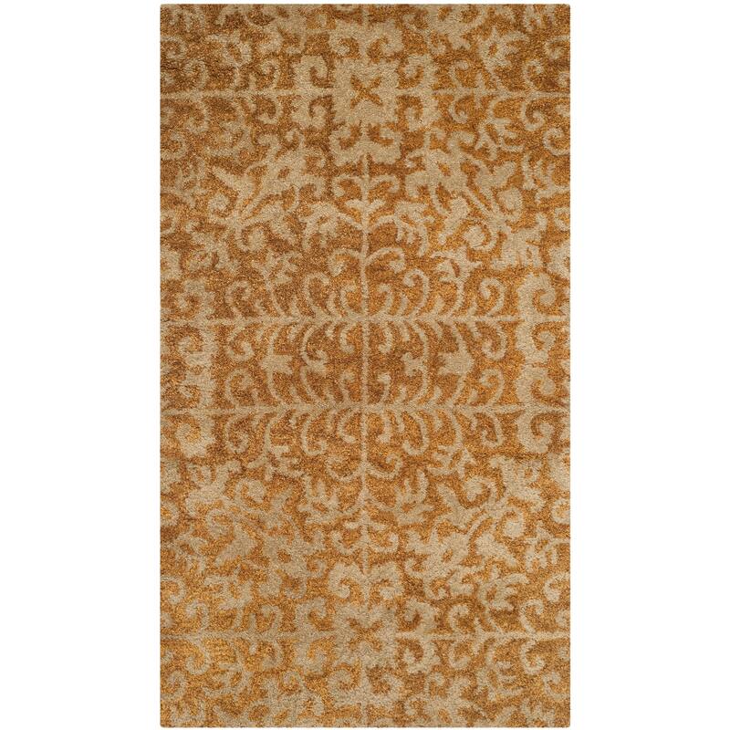 SAFAVIEH Handmade Antiquity Rhosyn Traditional Oriental Wool Rug - 2'3" x 4' - Gold/Beige