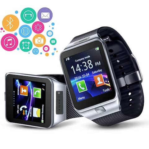 Indigi 2-in-1 Smart Watch & Phone Support Bluetooth Call Text Message Built-in Camera Touch Screen (Android or iOS Compatible)