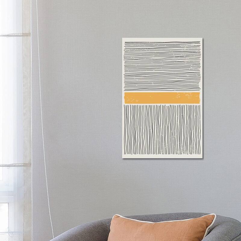 iCanvas "Black And Yellow II" by Jay Stanley Canvas Print - 26x18x1.5