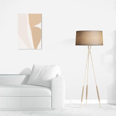 Wynwood Studio Canvas Abstract Soft Natural Brown and Tan Modern & Contemporary Wall Art Canvas Print