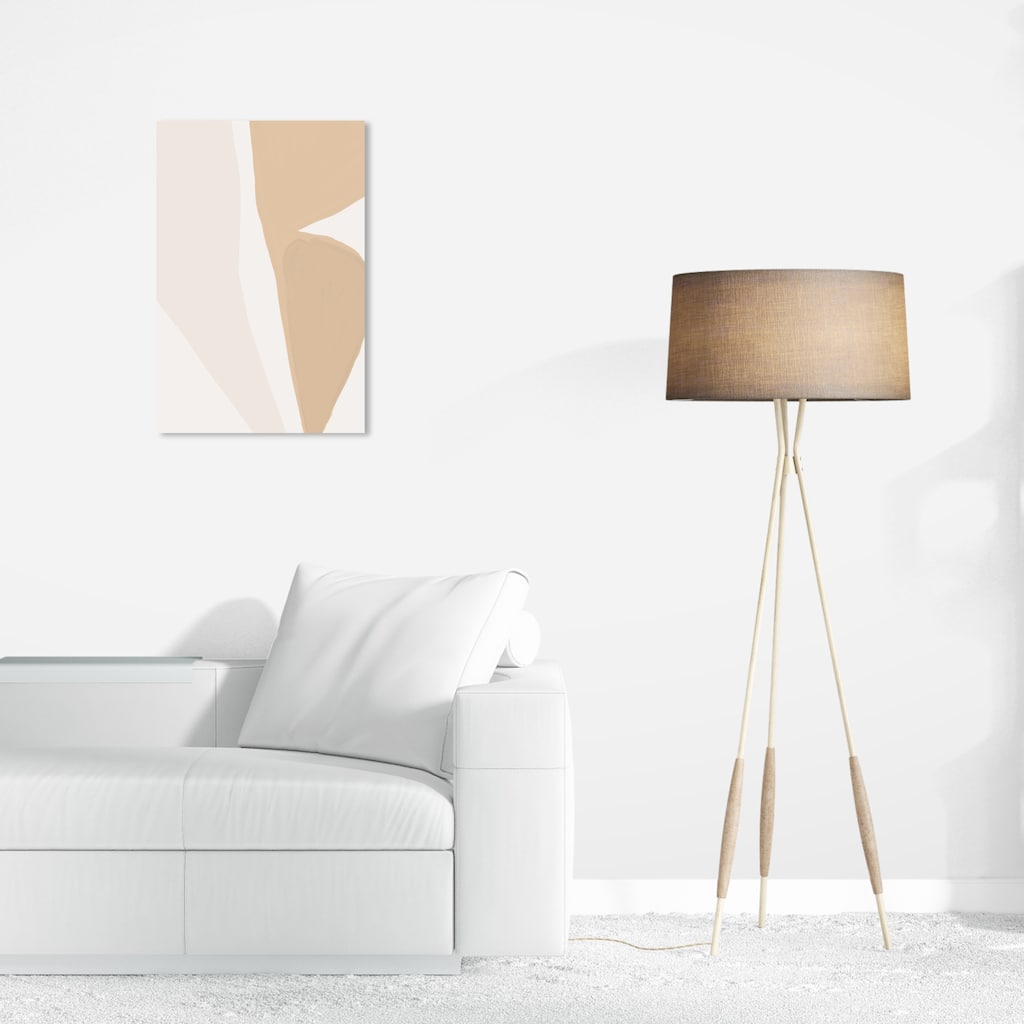 Wynwood Studio Canvas Abstract Soft Natural Brown and Tan Modern & Contemporary Wall Art Canvas Print