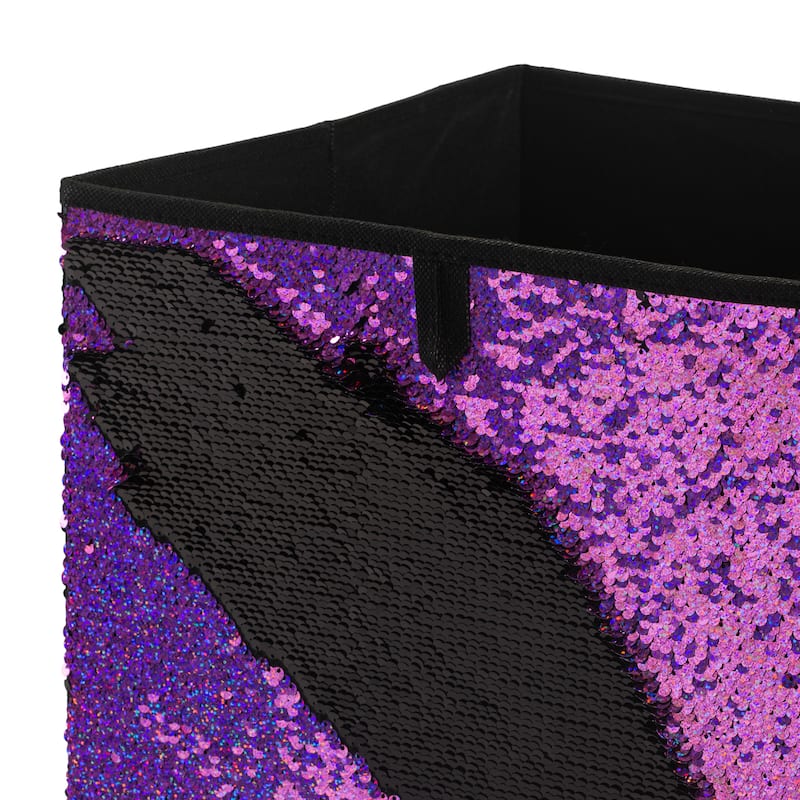 Organize It All Reversible Sequin Storage Cube