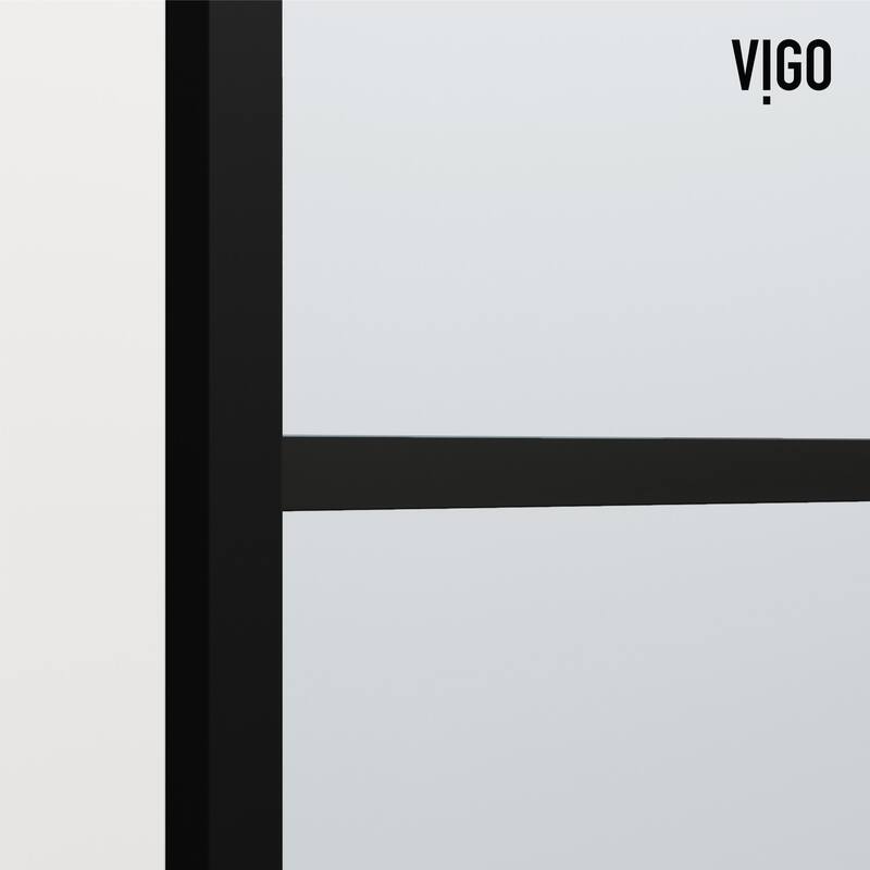 Vigo VG6091CL3462 Ventana 62" High x 34" Wide Shower Screen Framed Tub
