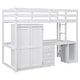 preview thumbnail 4 of 7, Twin Size Loft Bed with Wardrobe, Desk, Drawers, and Open Storage Cabinet, Space-Saving Multi-Functional Design, White