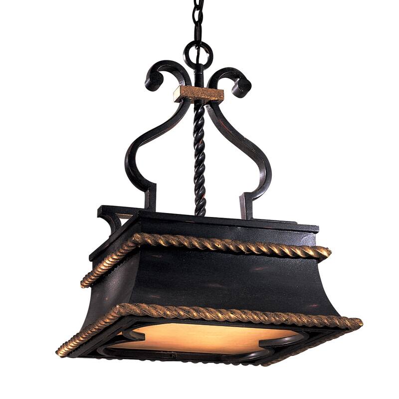 Metropolitan 3 Light Full Sized Pendant from the Montparnasse - French Black