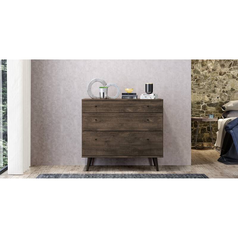 Carson Carrington Hitra Mid-century 3-drawer Dresser - Brown